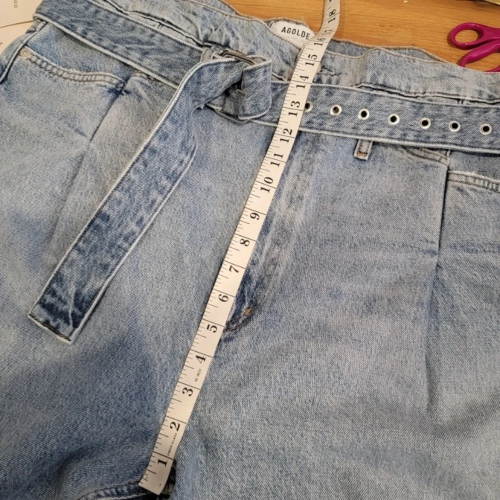 Agolde Reworked 90's Cinched Paperbag High Rise Straight Jean In Revival… - Picture 9 of 9